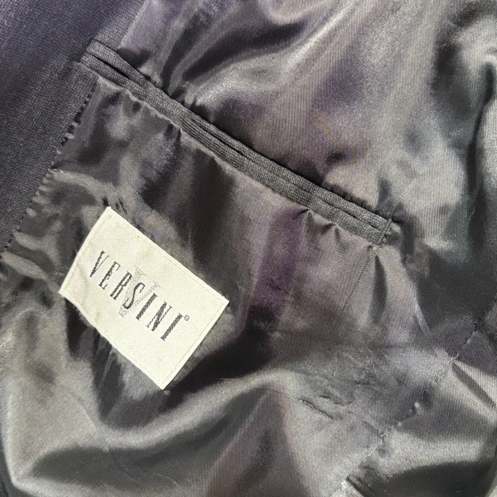 VERSINI‎ Men's 44R Charcoal Grey 100% Wool Blazer Suit Jacket Made in Vietnam